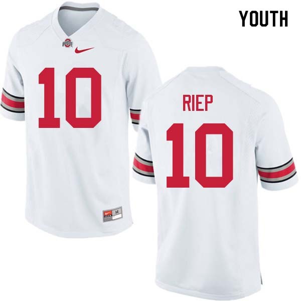 Ohio State Buckeyes #10 Amir Riep Youth University Jersey White OSU21479